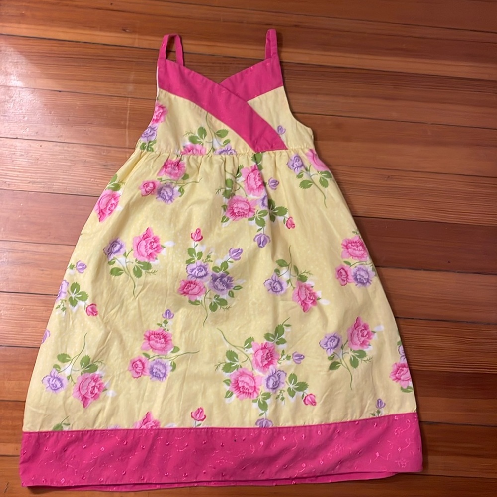 EUC yellow floral sundress size 10 by Penelope Mack